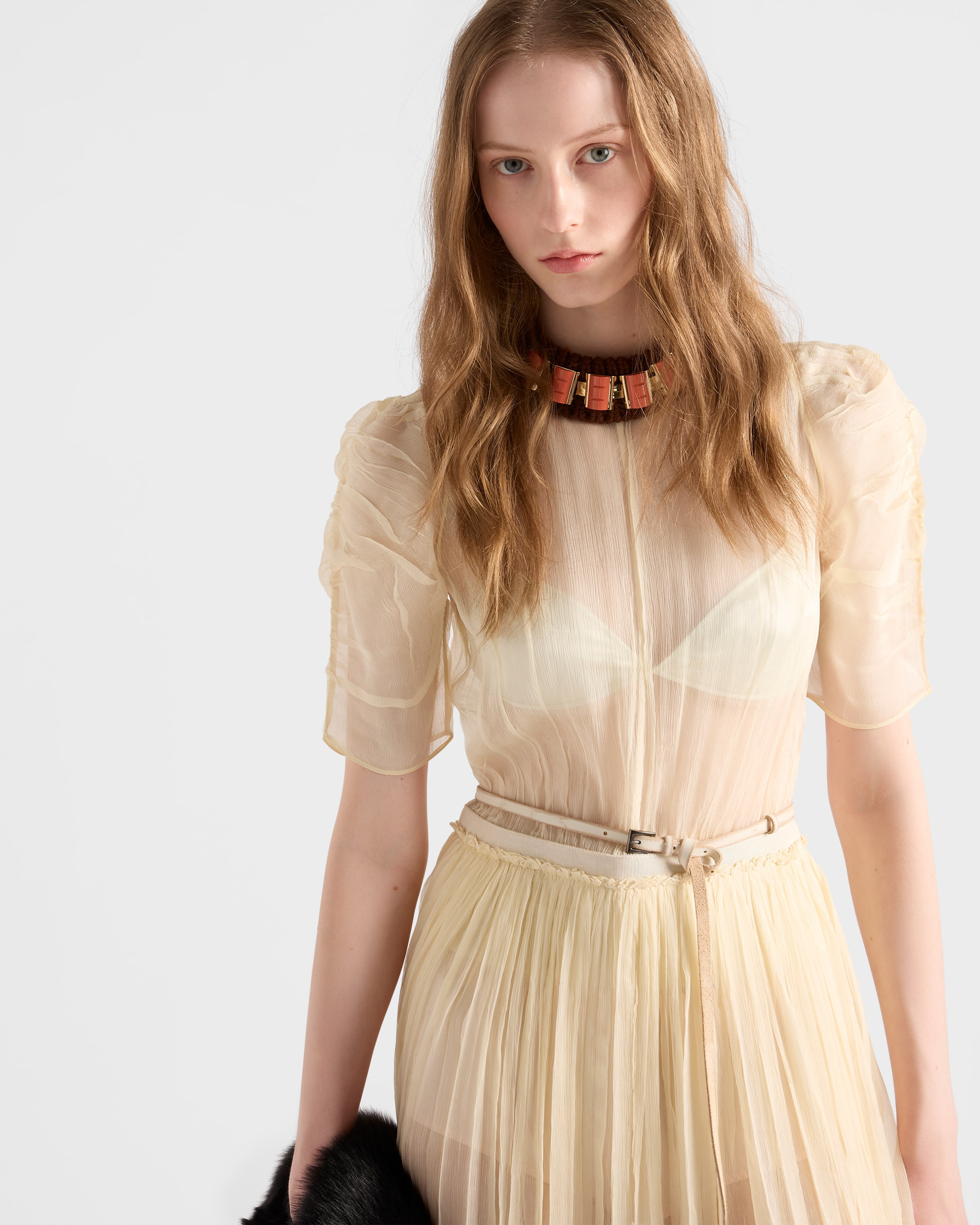 Long silk chiffon dress - 3