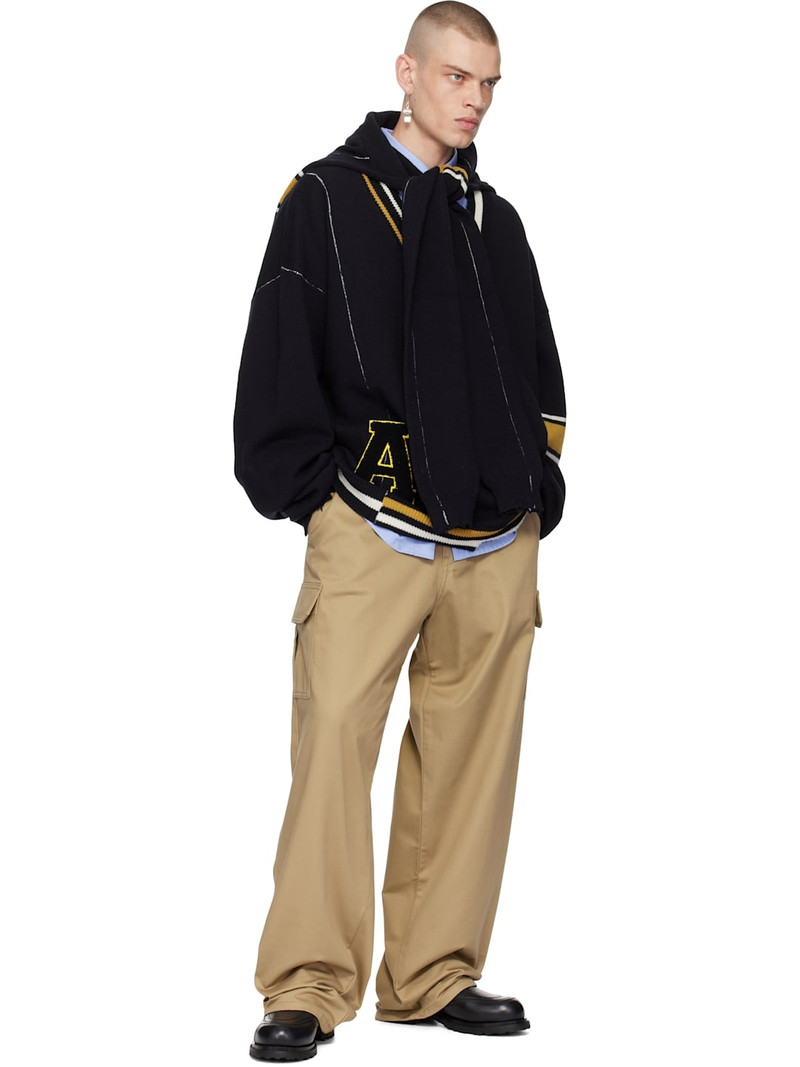 Black Knit Sweater Scarf 3