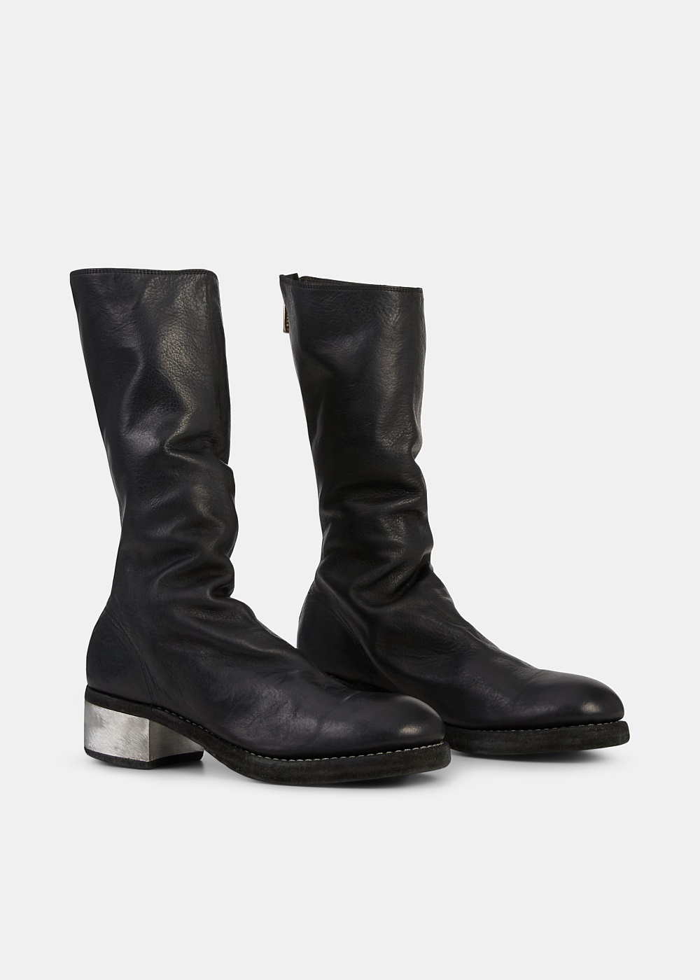 Black High Back Zip Boot - 2