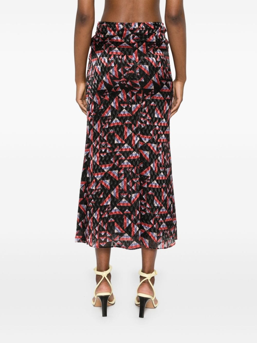 Katae geometric-print midi skirt - 4
