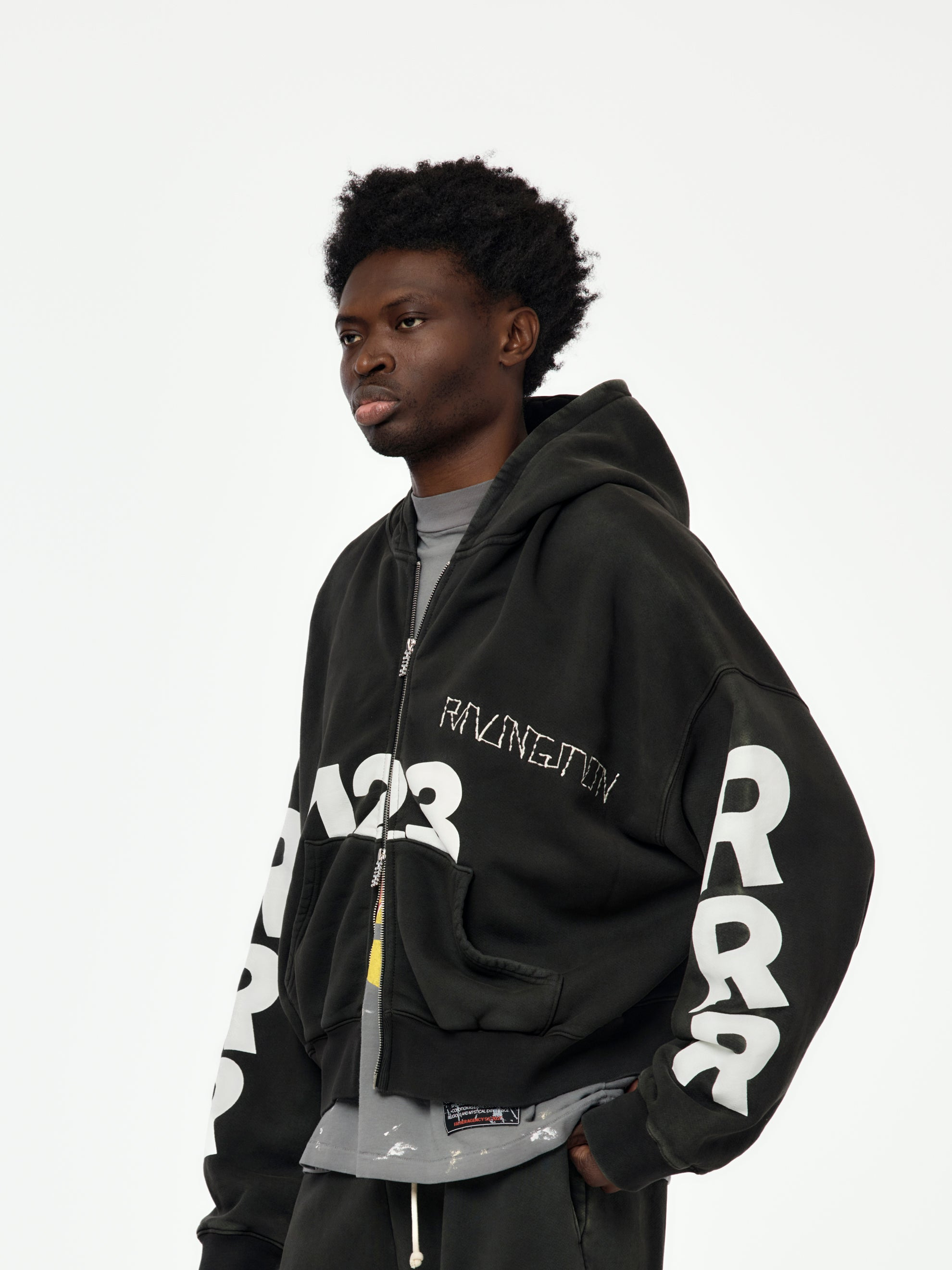 USO-123 CVA ZIP HOODIE (MECHANIC BLACK) - 2