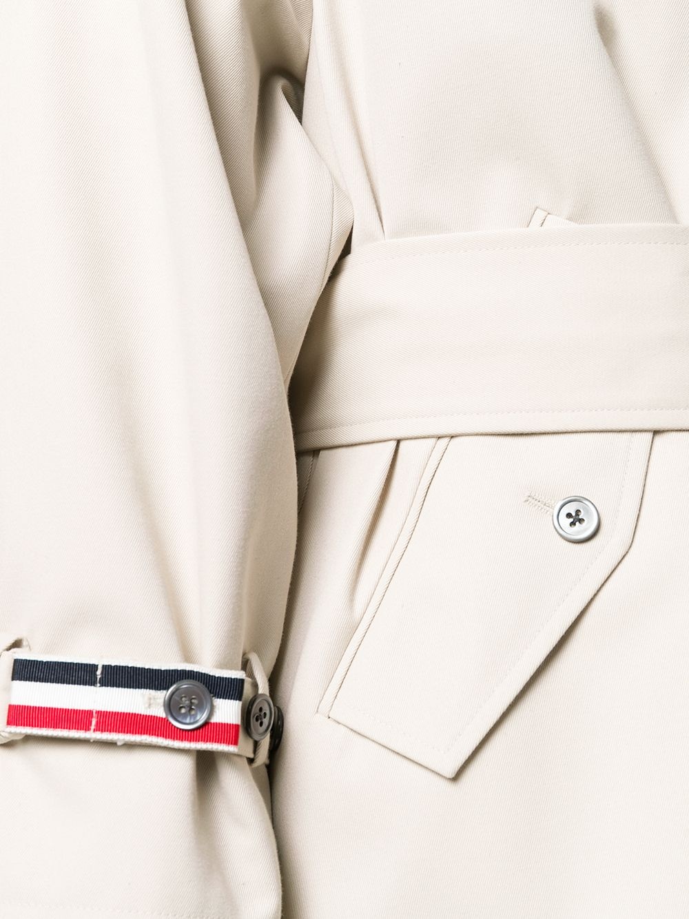 raglan-sleeve waterproof trench overcoat - 5