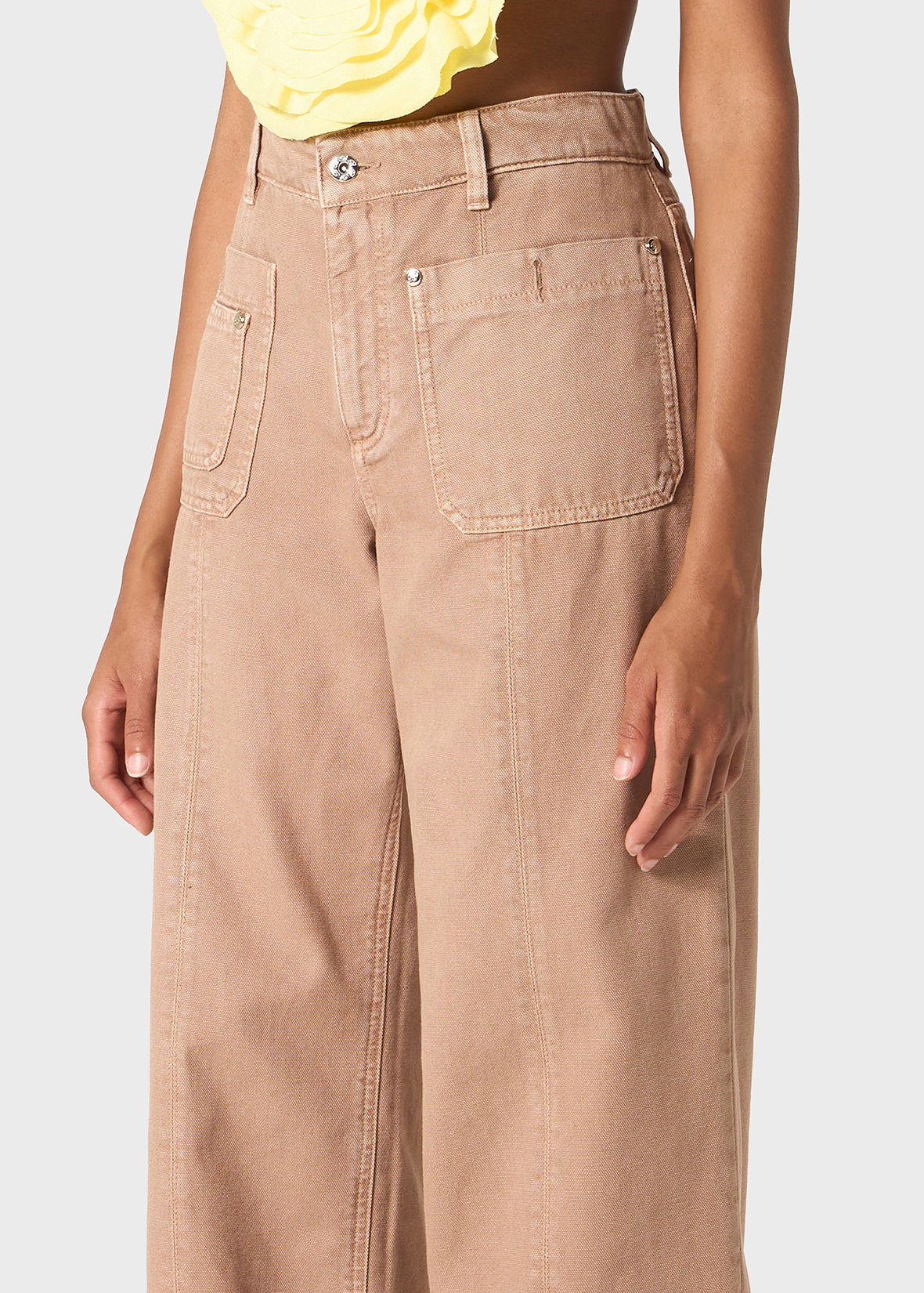 BOY FIT COTTON BULL PANTS - 5