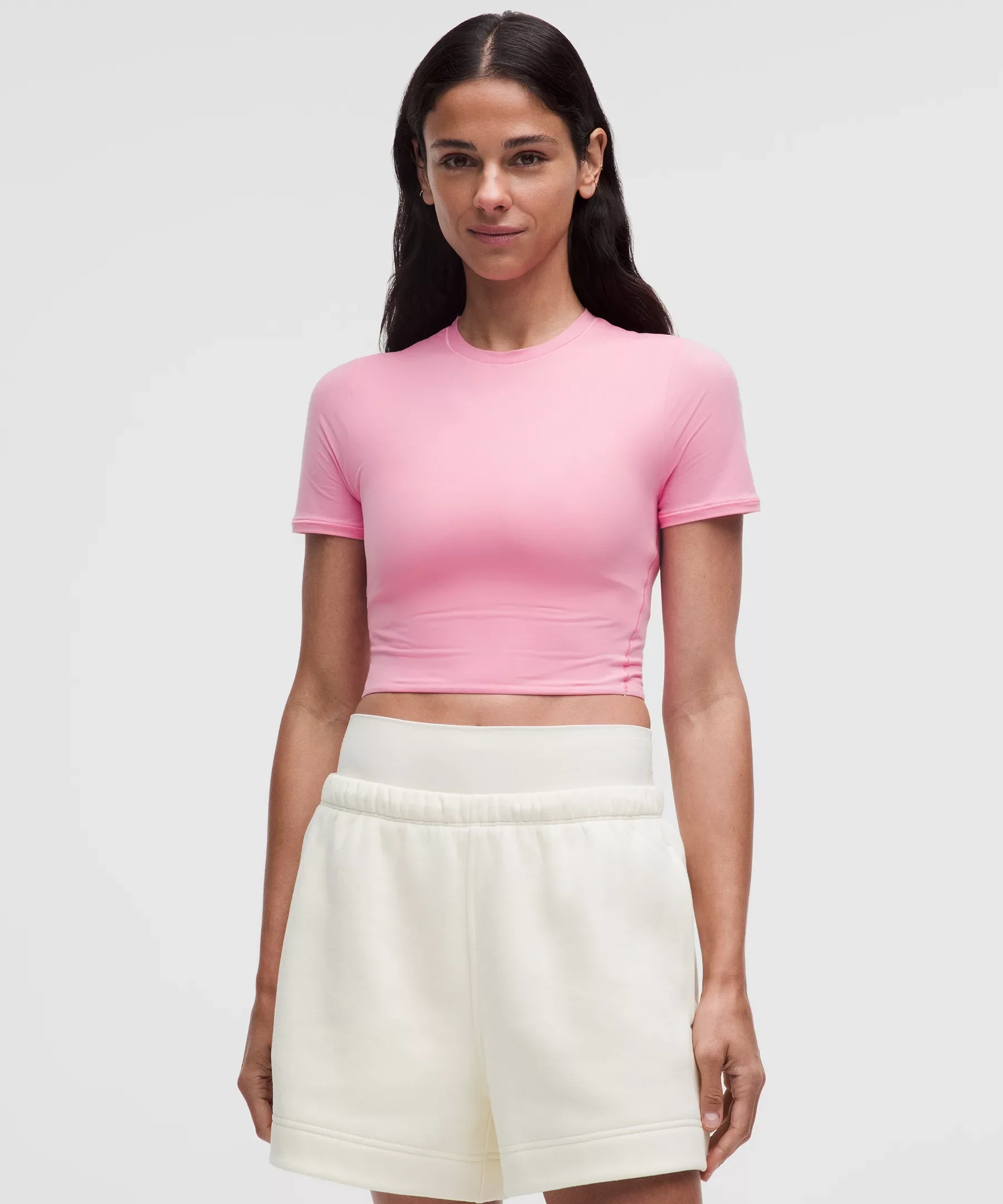 Wundermost Ultra-Soft Nulu Crewneck Cropped T-Shirt - 1