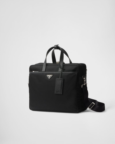 Prada Re-Nylon and Saffiano leather briefcase outlook
