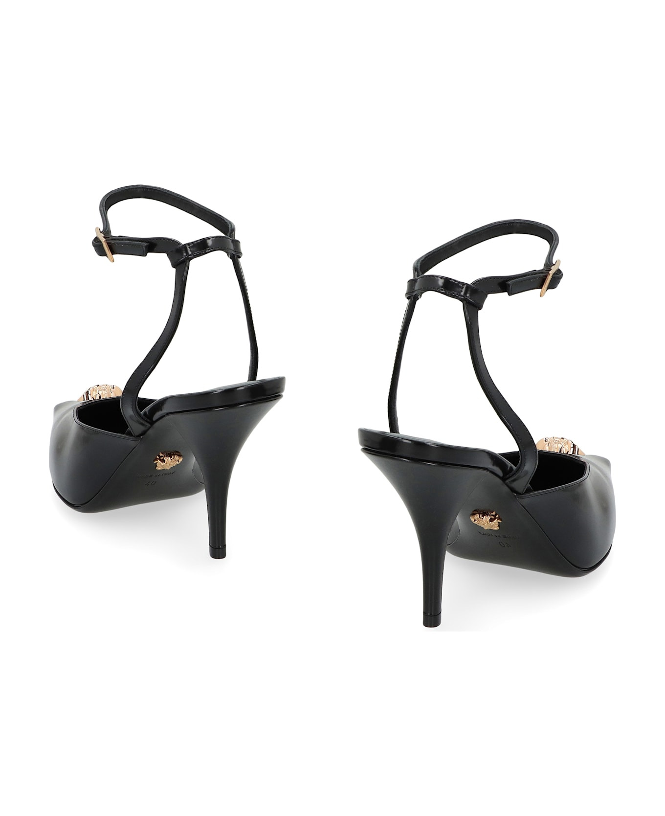 Leather Slingback Pumps - 4