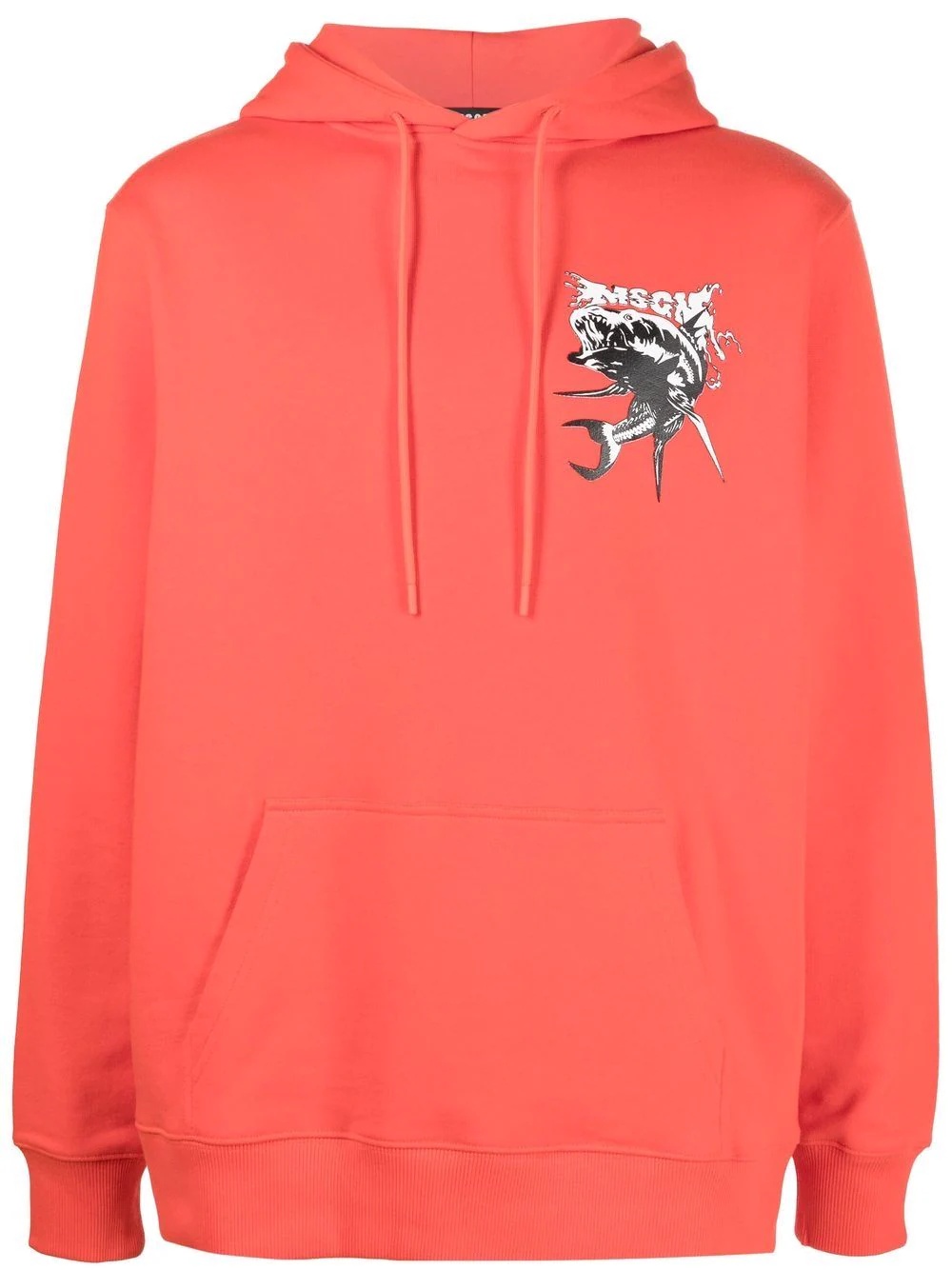 Fish-print hoodie - 1