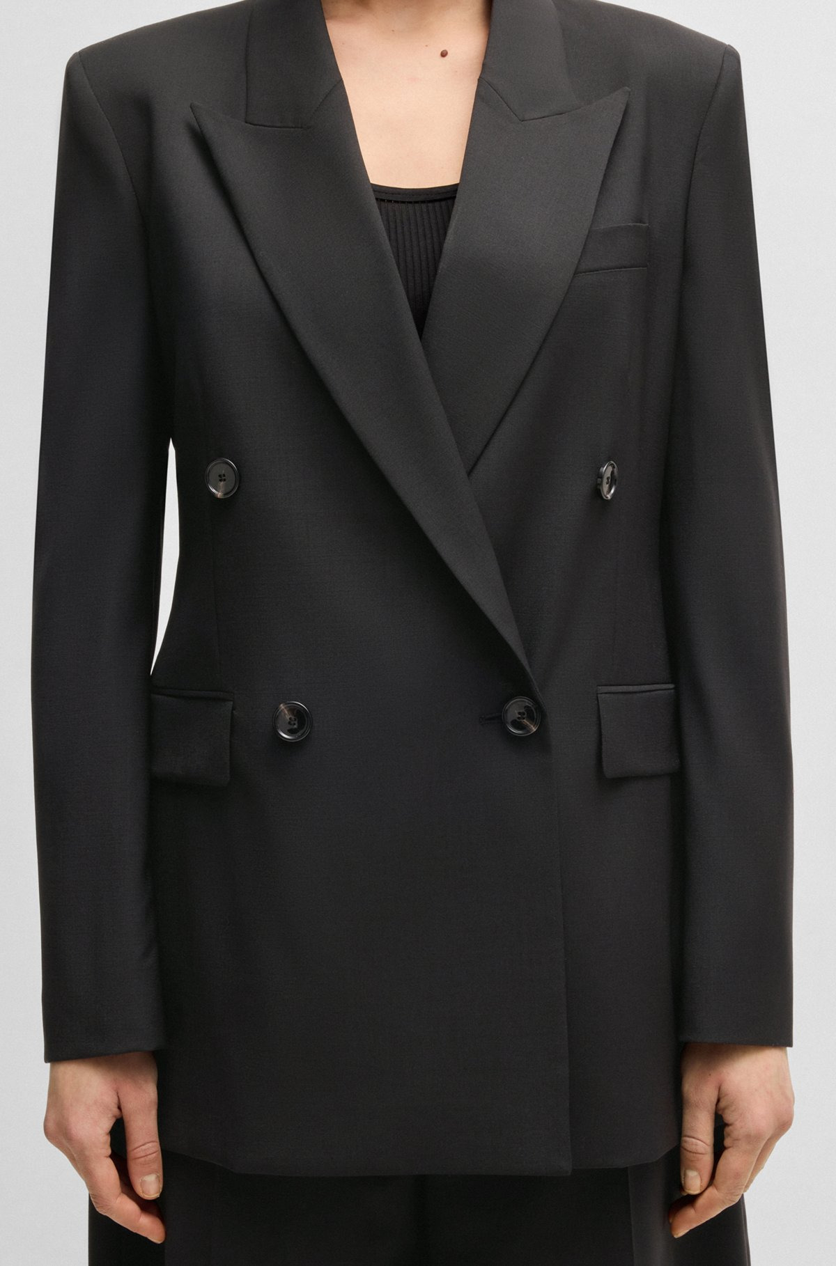 REGULAR-FIT BLAZER IN VIRGIN WOOL - 6