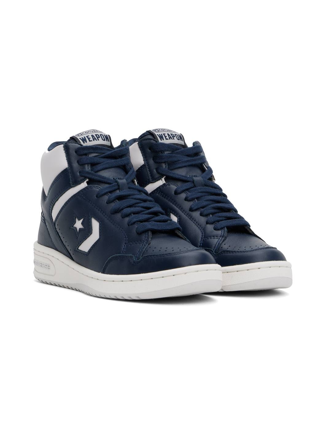 Navy & Gray Weapon Mid Top Sneakers - 4