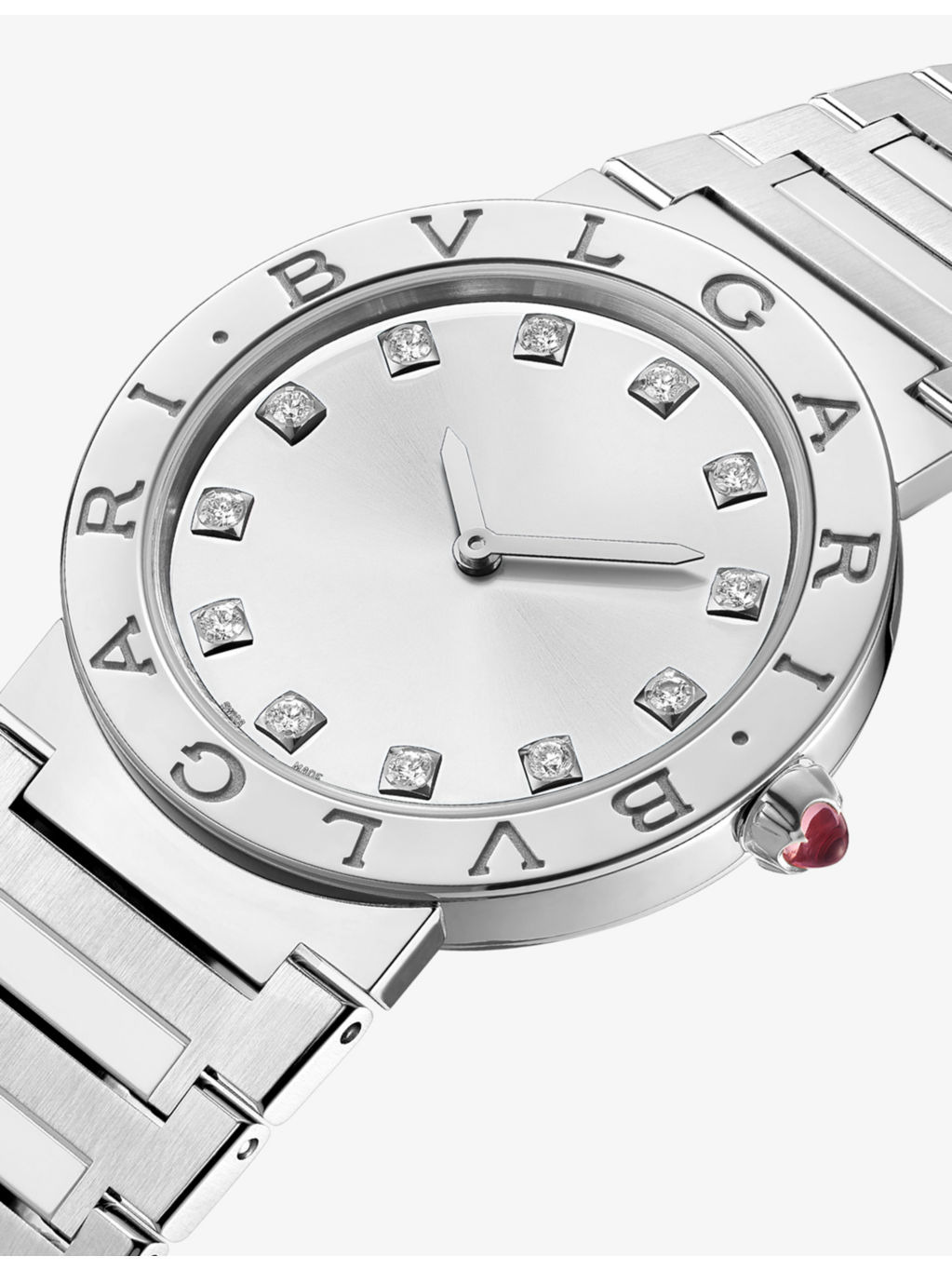 103696 BVLGARI BVLGARI stainless-steel and diamond quartz watch - 3