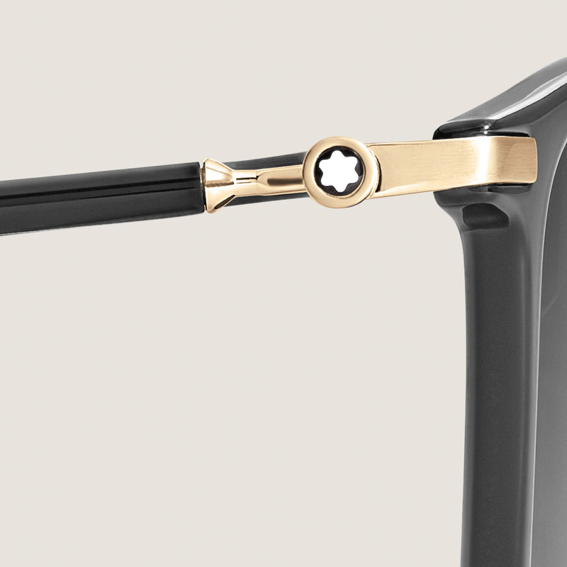 Montblanc SQUARED SUNGLASSES WITH BLACK ACETATE FRAME outlook