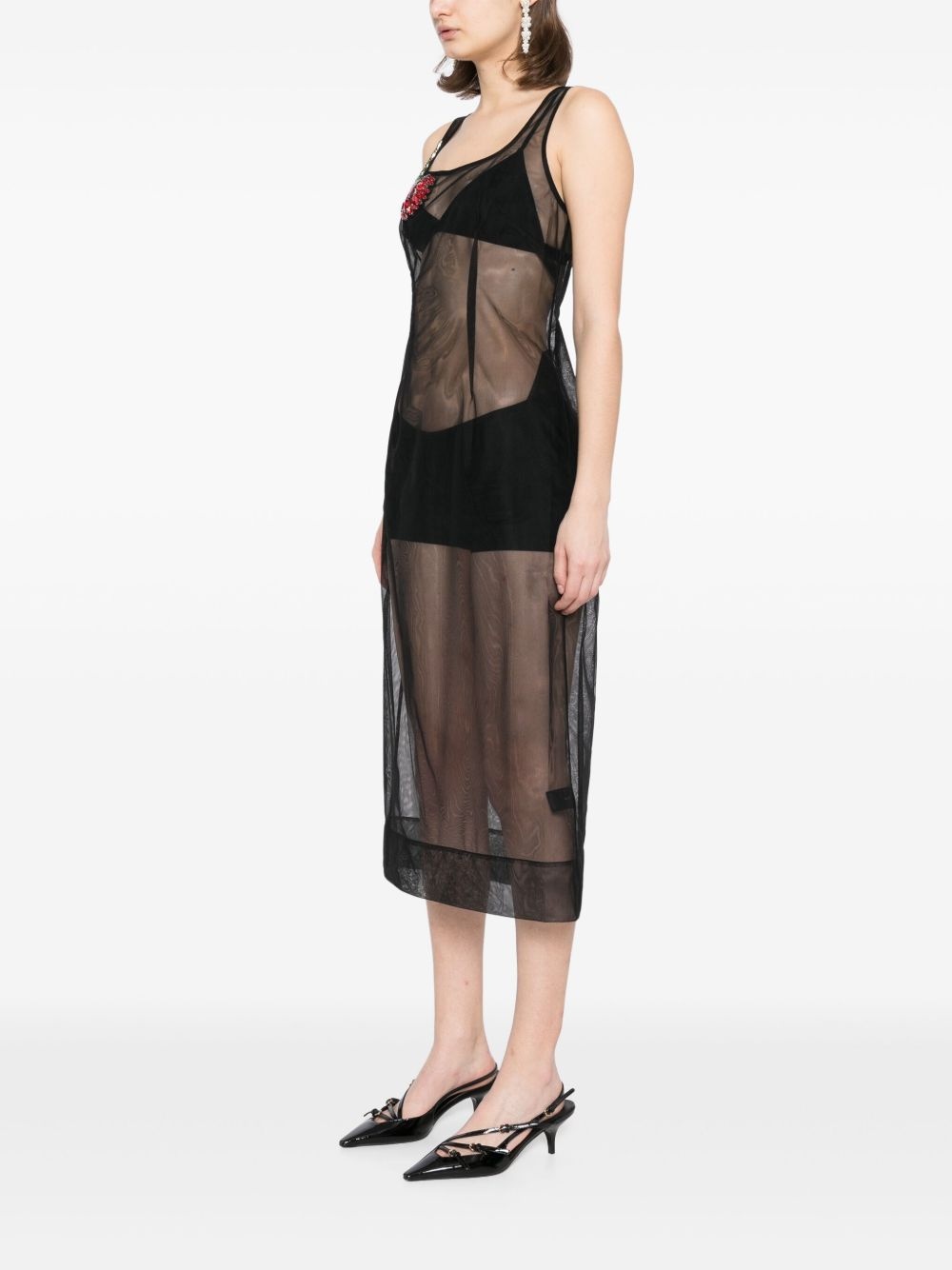 square-neck dress - 3