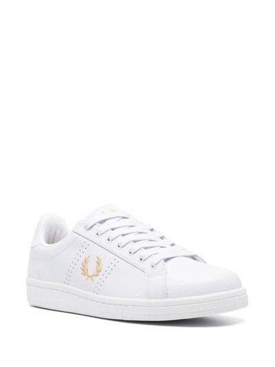 Fred Perry embroidered-logo leather sneakers outlook