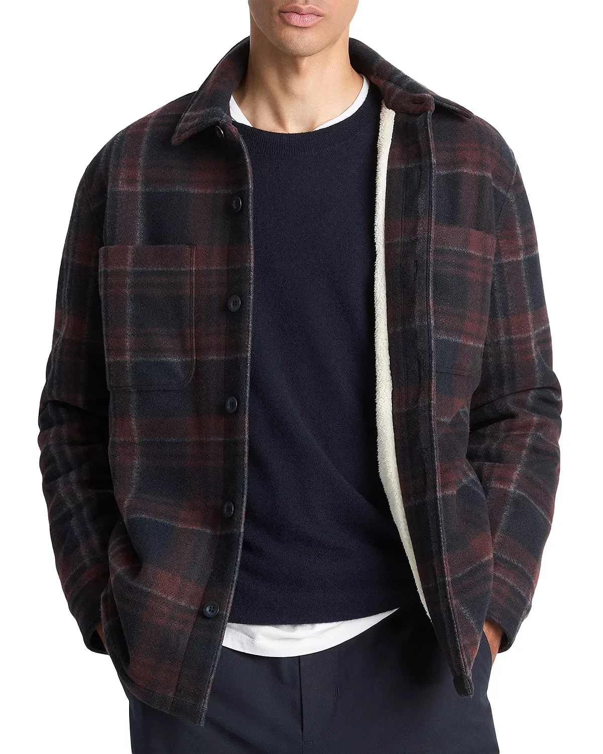 Fleece Lined Shirt Jacket - 1