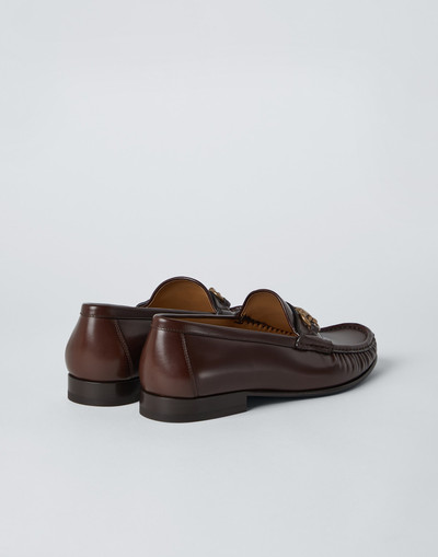 Brunello Cucinelli Aged calfskin loafers with bit outlook