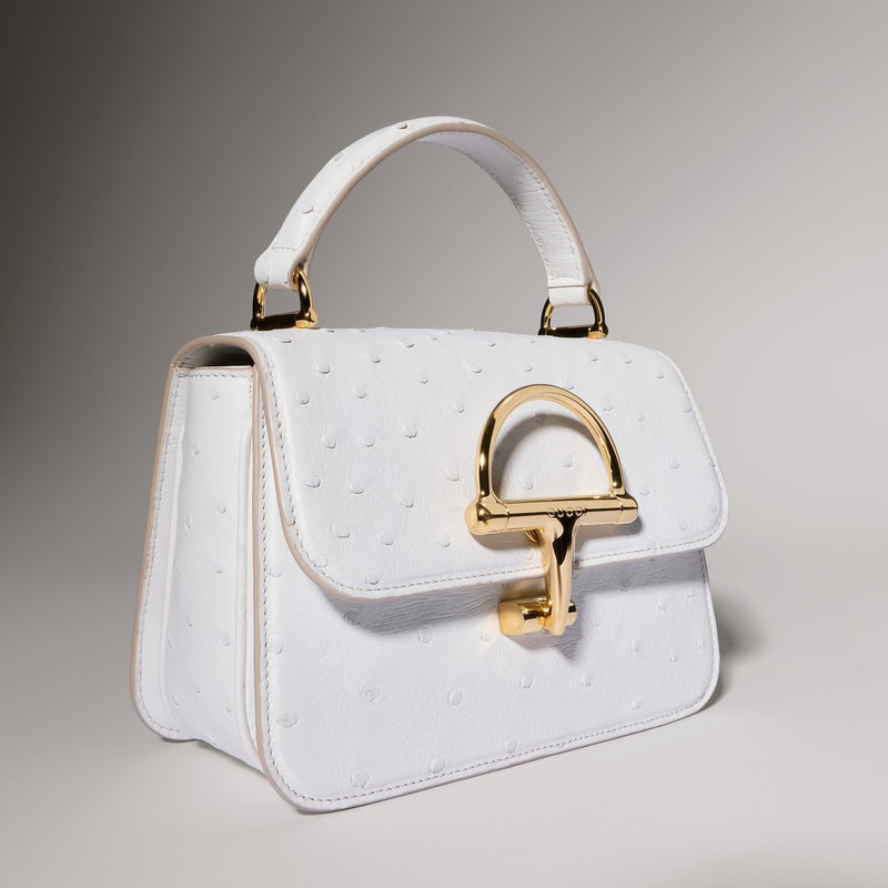 Gucci Siena ostrich small top handle bag 4