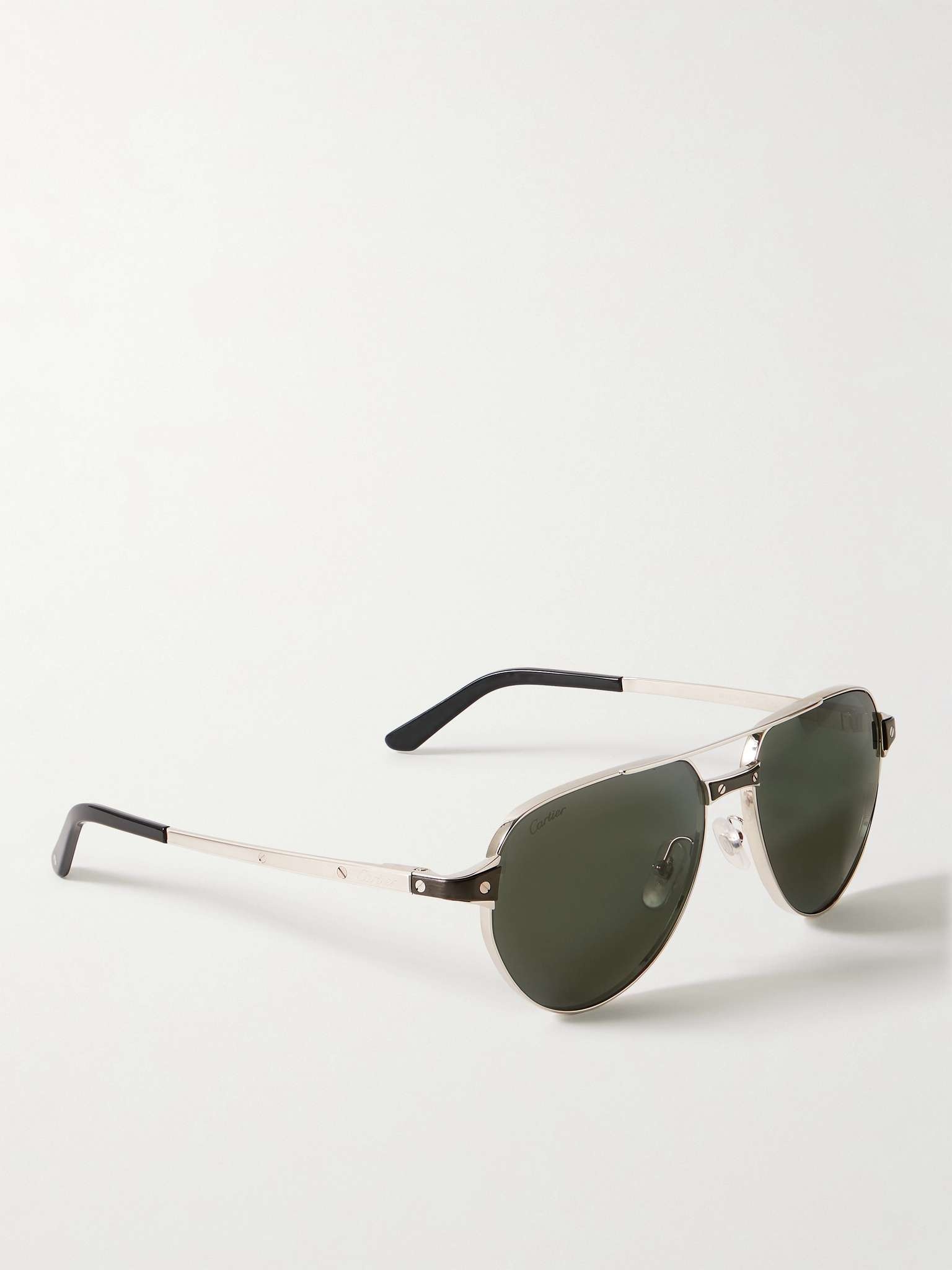 Aviator-Style Silver-Tone Sunglasses - 3
