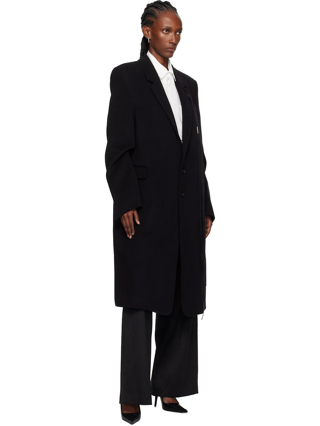 Black Viv High Comfort Tailored Coat - 4