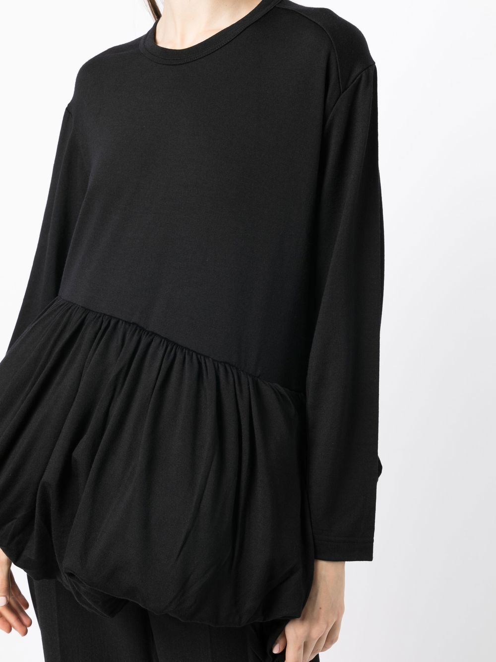 gathered-hem detail blouse - 5