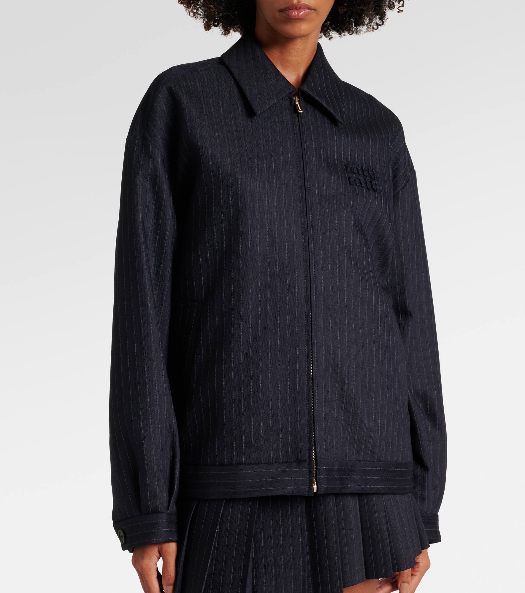 Logo wool jacket - 6