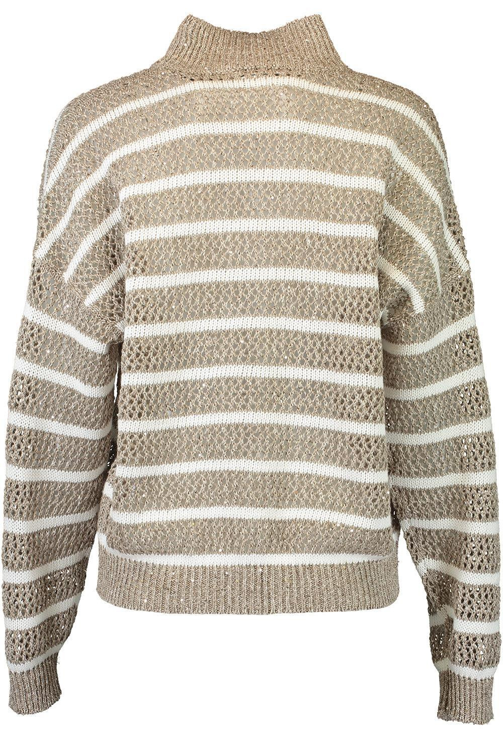 Dazzling Striped Net Cardigan - 5