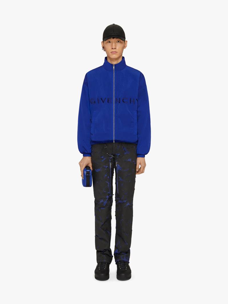 Givenchy JEANS IN PAINTED CRACKED DENIM WITH ZIPPERS outlook