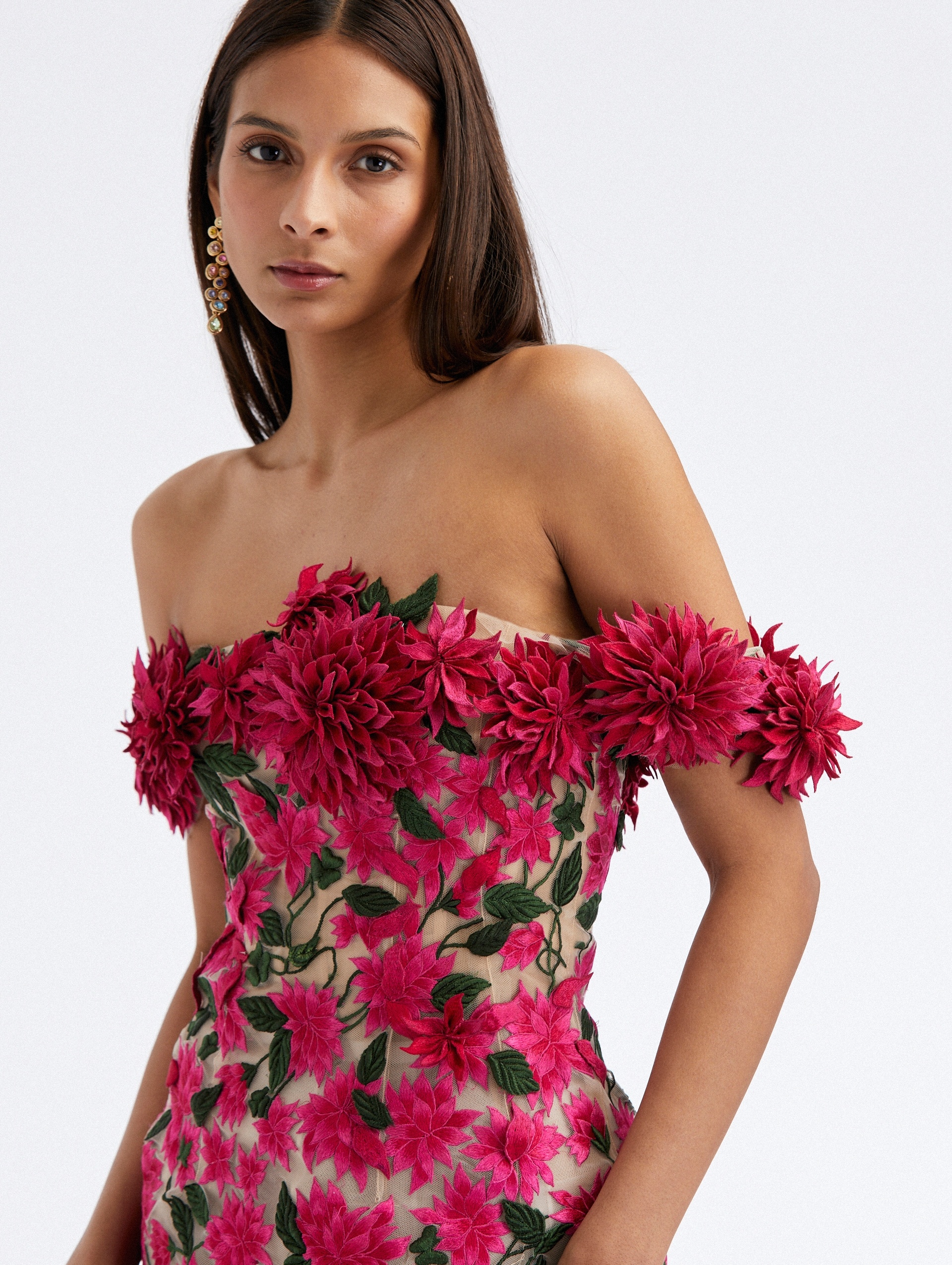 DAHLIA THREADWORK COCKTAIL DRESS - 3