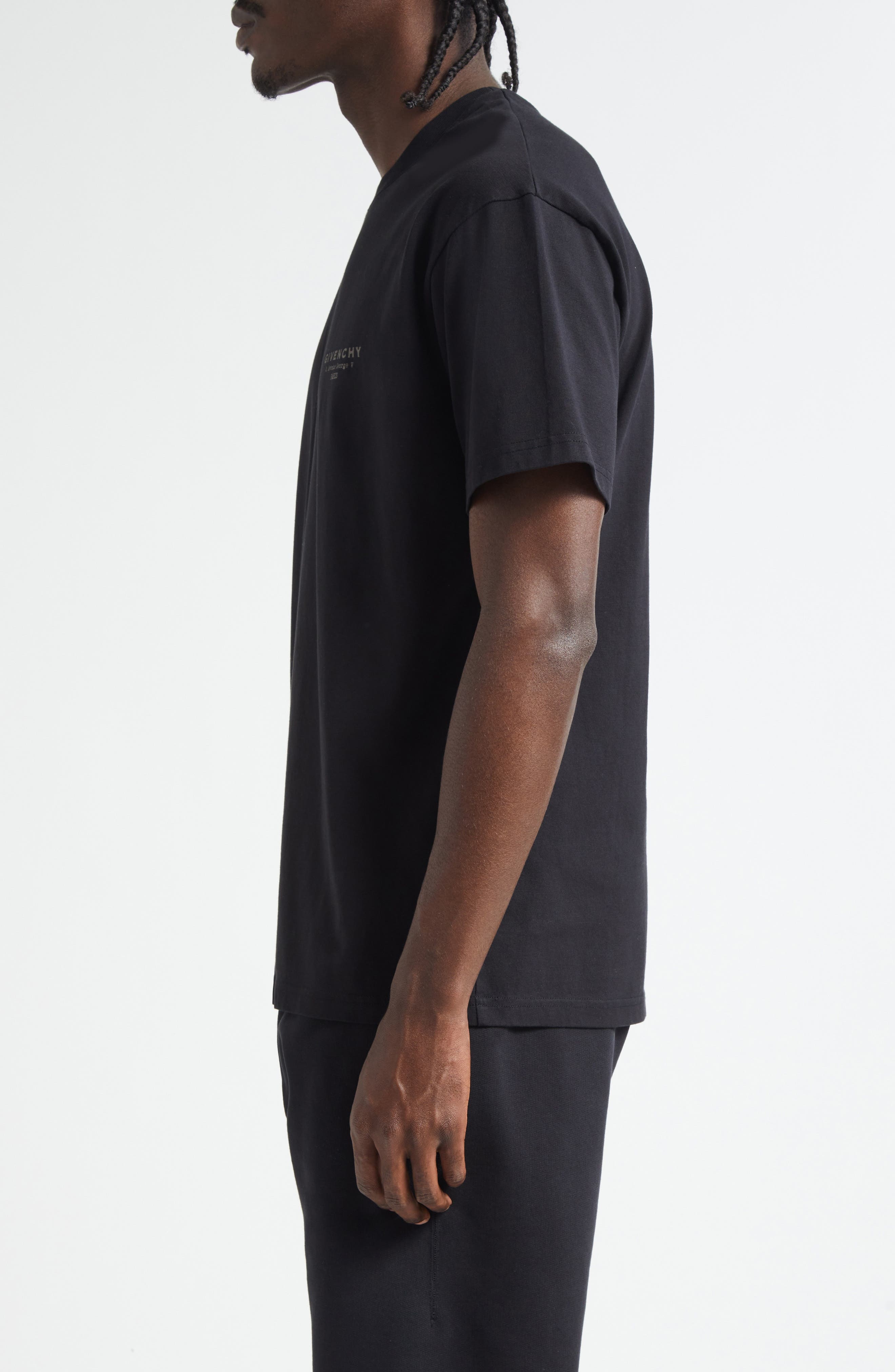 Givenchy Regular Fit Logo T-Shirt in Black at Nordstrom - 3