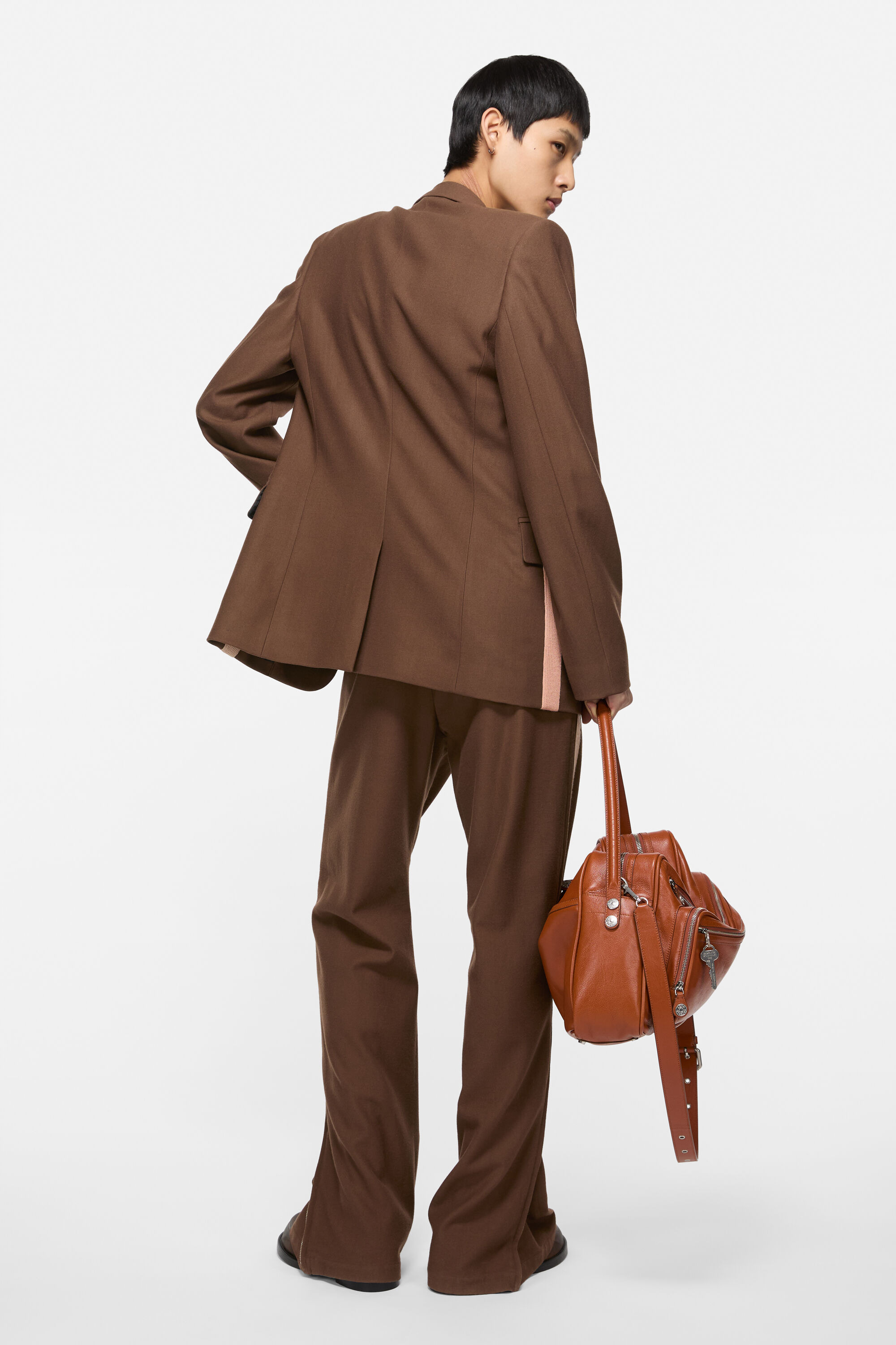 Fitted suit jacket - Chocolate brown - 3