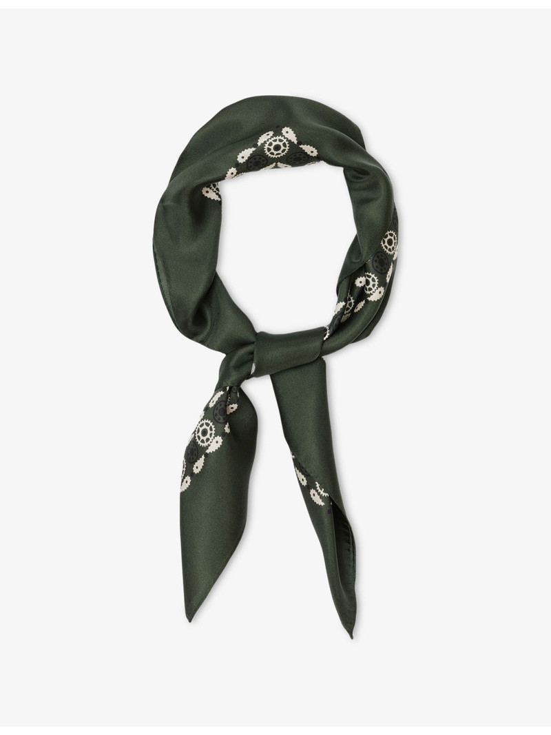 Sandro Bandana-Print Silk Scarf outlook