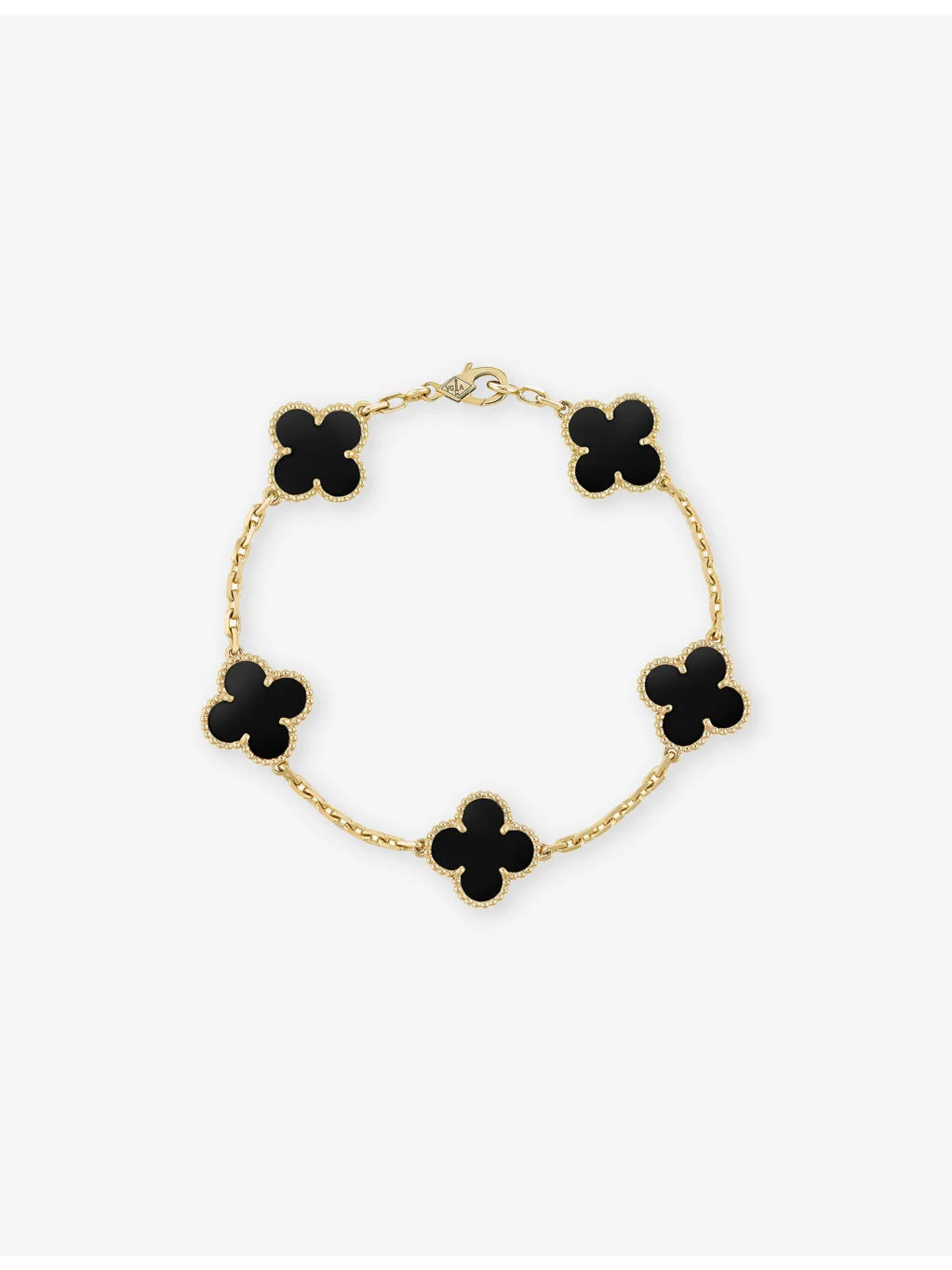 Vintage Alhambra yellow-gold and onyx bracelet - 1