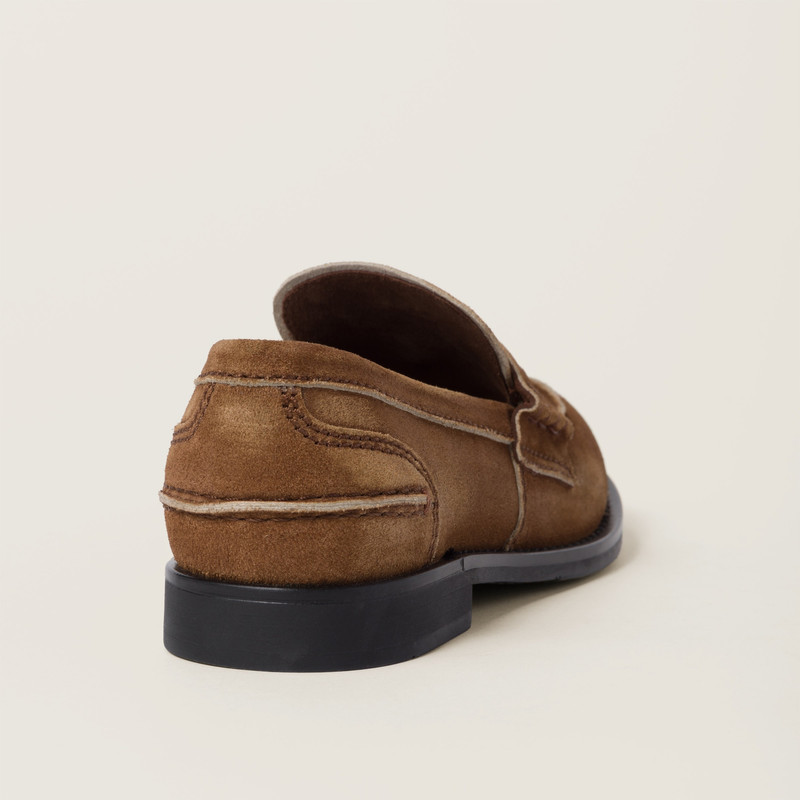 Miu Miu Faded suede loafers outlook