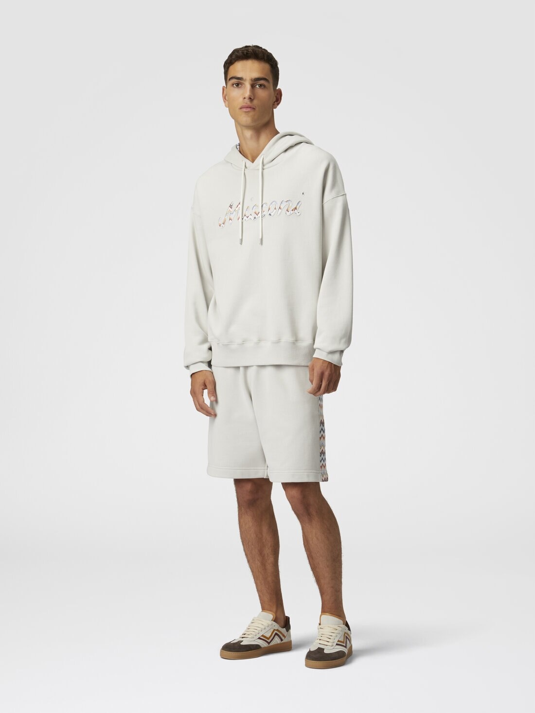Cotton shorts with zigzag insert - 2