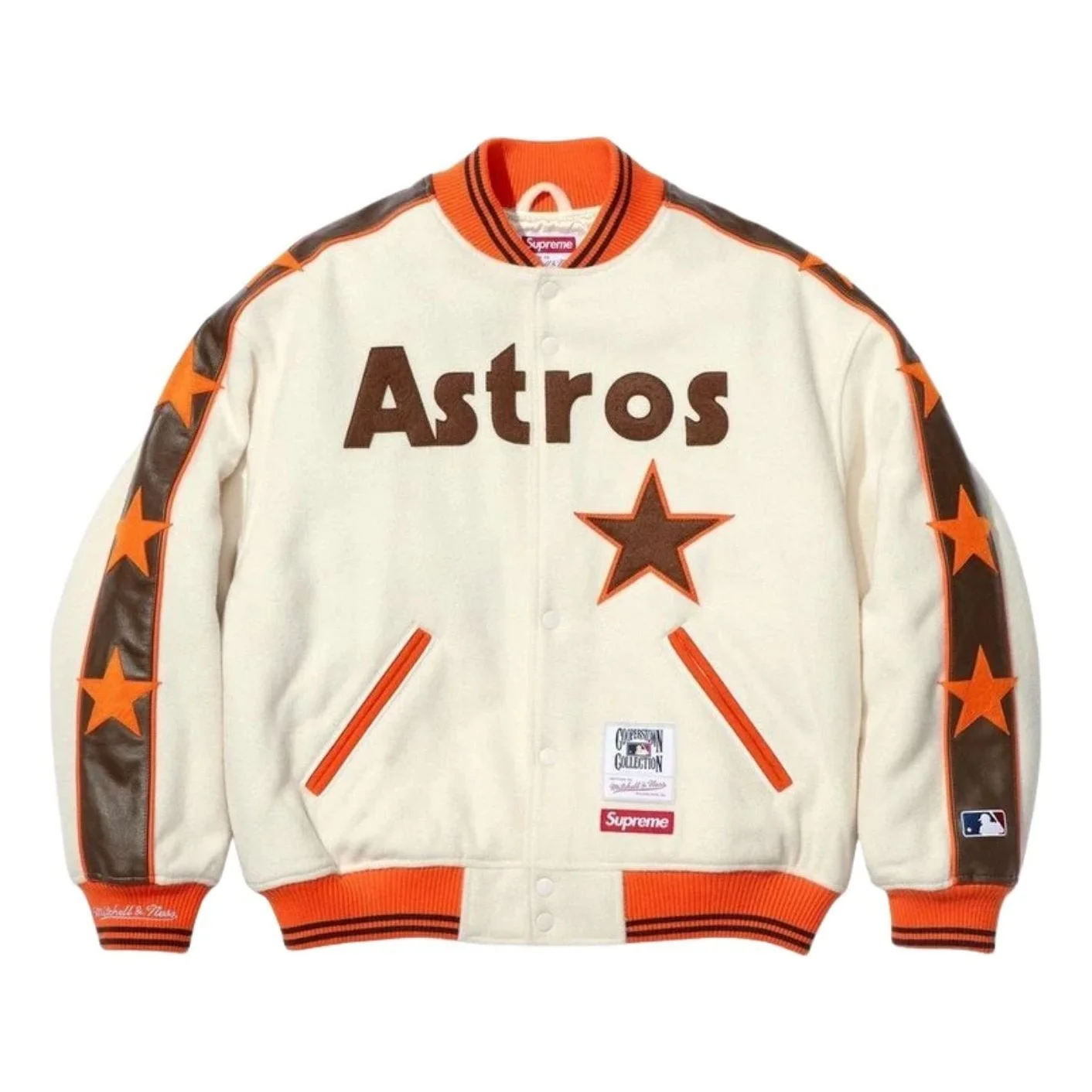 Supreme x Mitchell & Ness SS26 Teams Varsity Jacket 'Cream' SUP-SS26-281-CRM - 1
