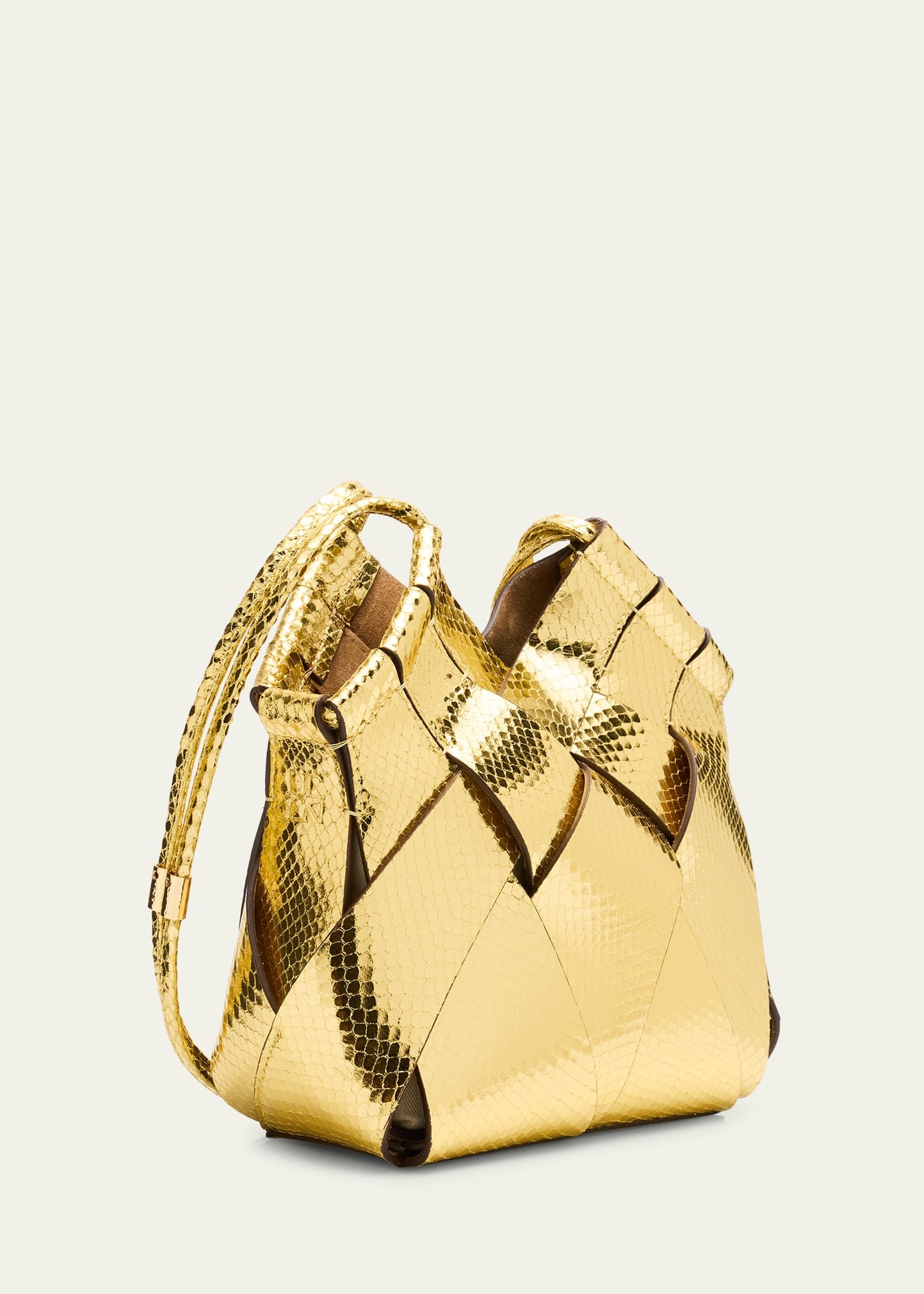 Charlotte Metallic Snake-Print Crossbody Bag - 3