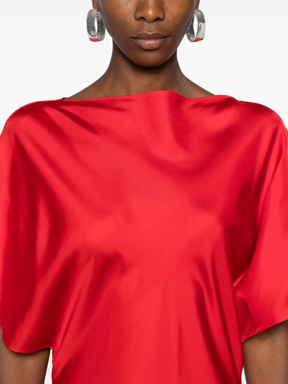 boat-neck silk maxi dress - 5