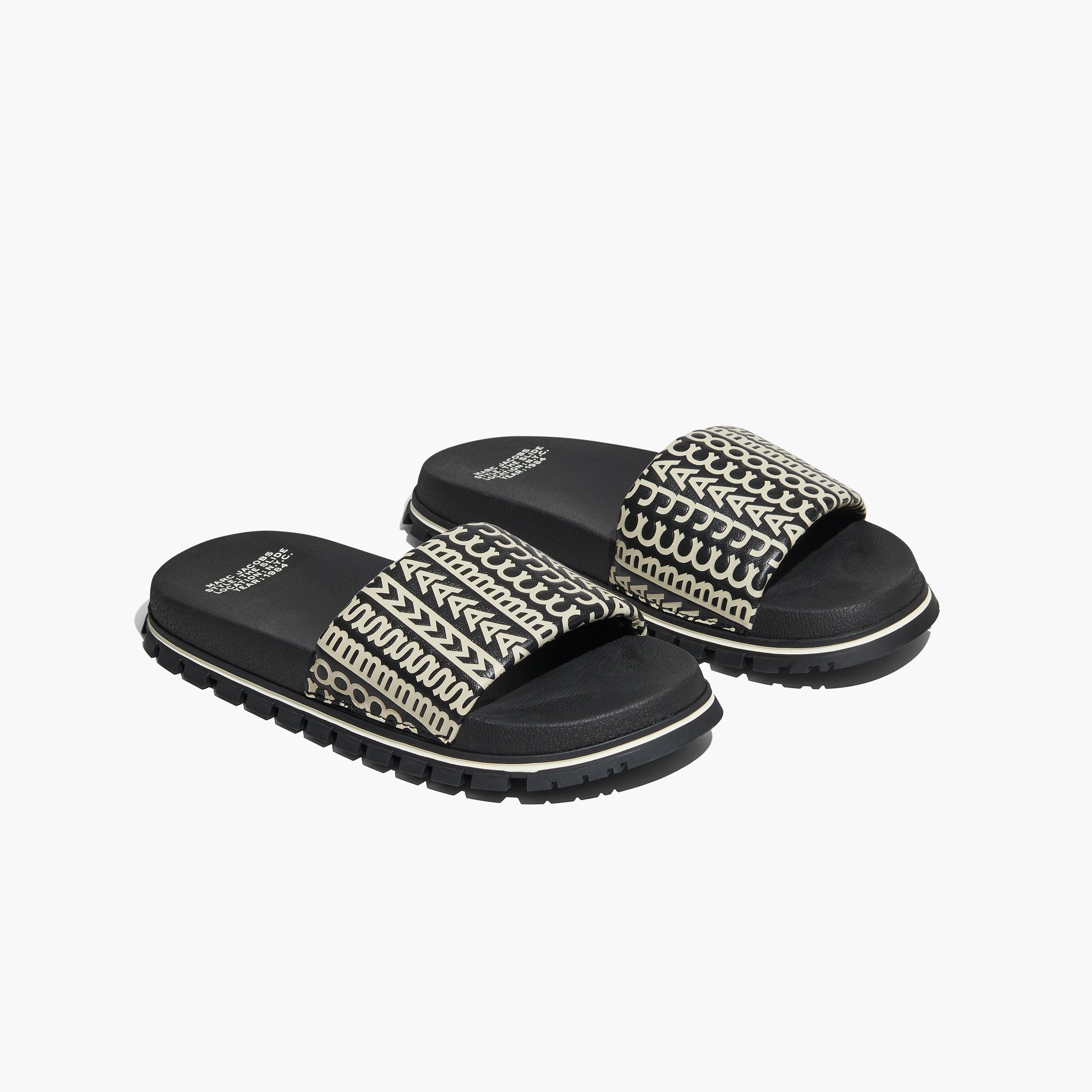 【MARC JACOBS】THE MONOGRAM SLIDE サンダル ブラック【mjl08】 Marc Jacobs THE MONOGRAM SLIDE | REVERSIBLE