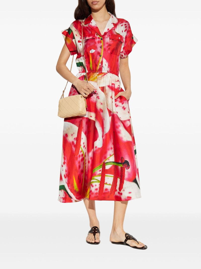 TORY BURCH graphic-print midi dress outlook