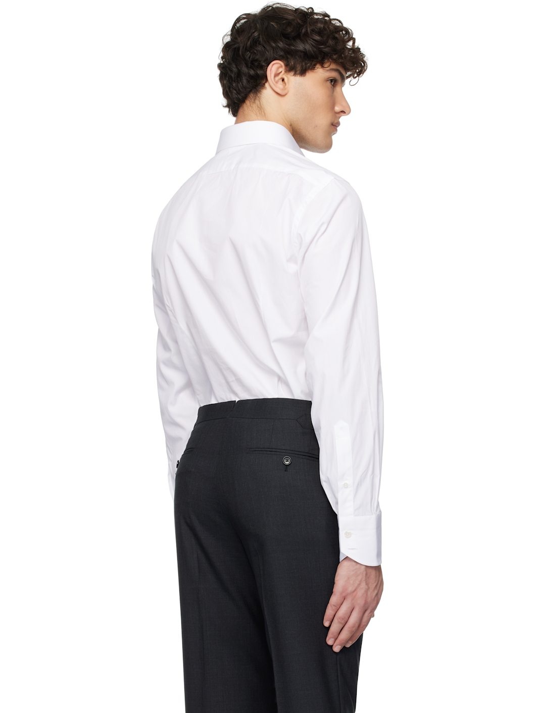 White Poplin Slim Fit Shirt - 3