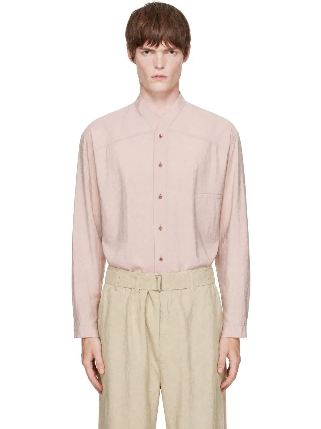 Pink V-Neck Shirt - 1