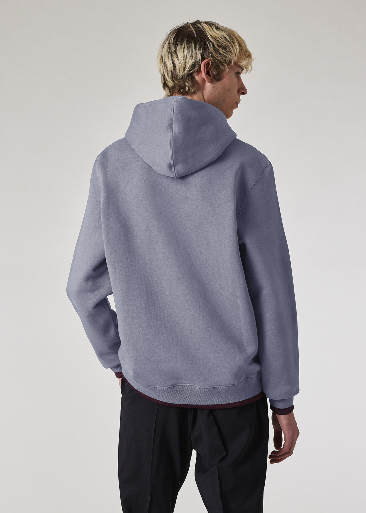 Steel Grey Cotton-Blend 'Broad Stripe Zebra' Hoodie - 6