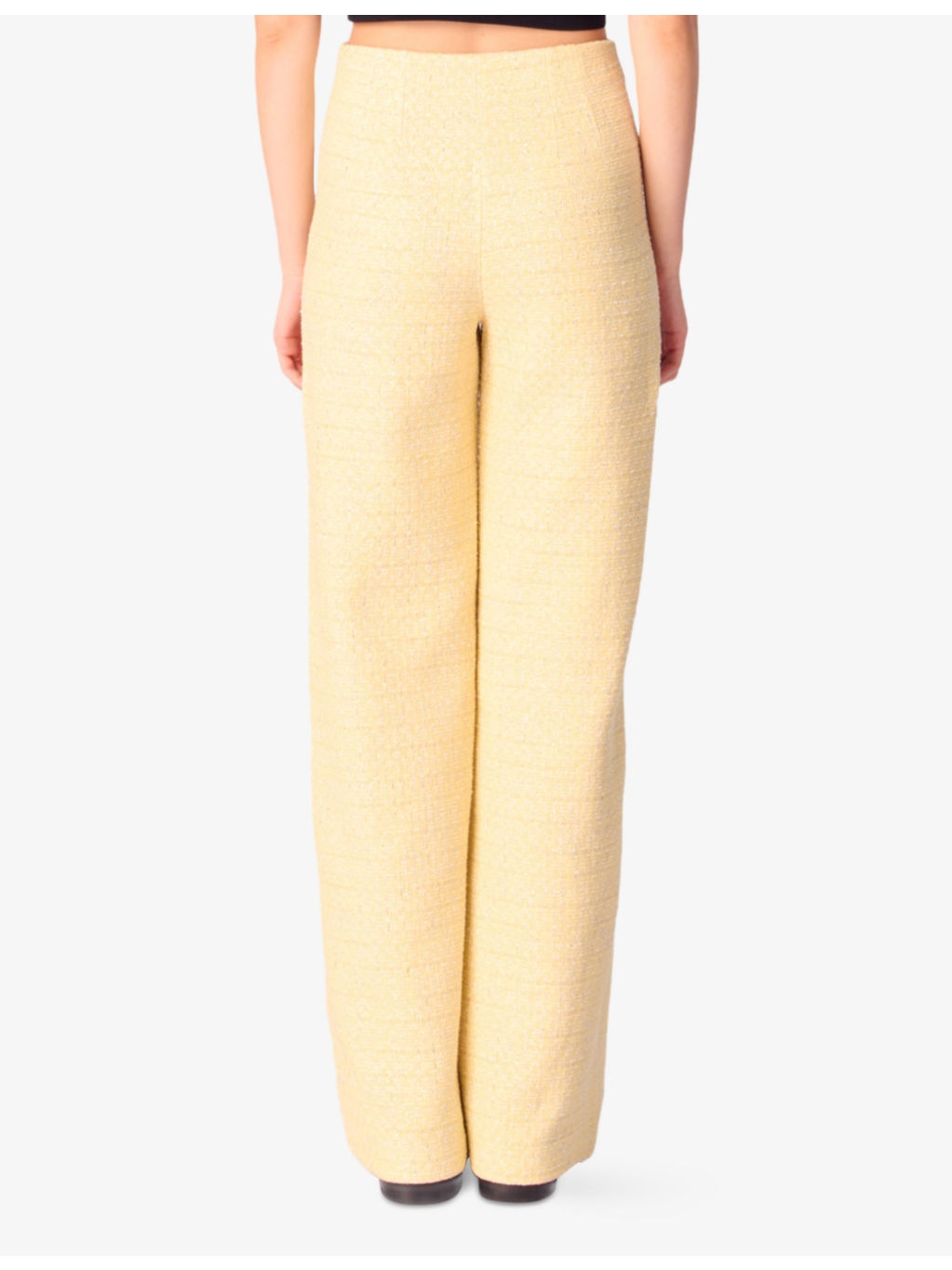 Patch-pocket straight-leg tweed trousers - 4