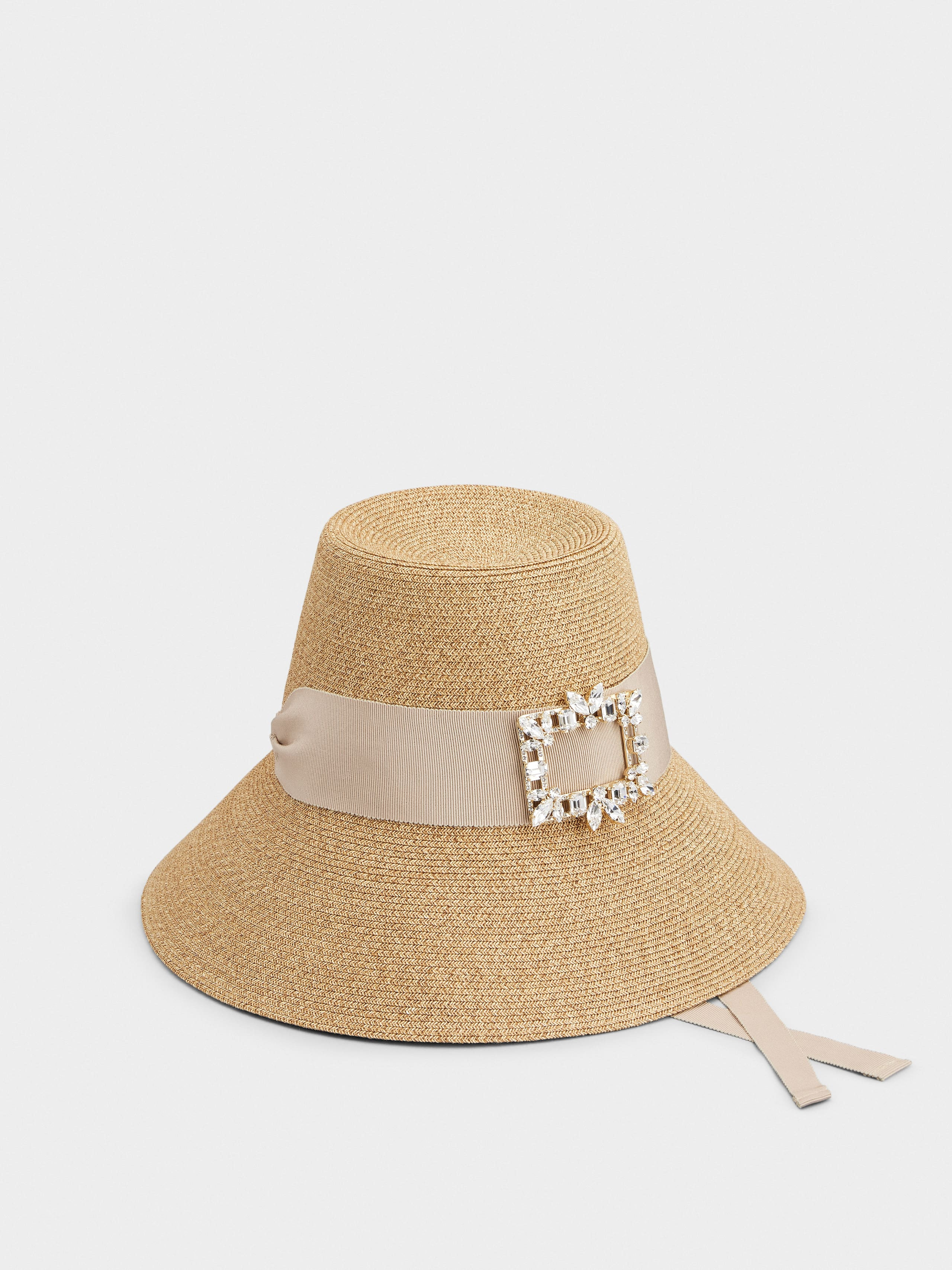 Broche Vivier Hat in raffia - 2