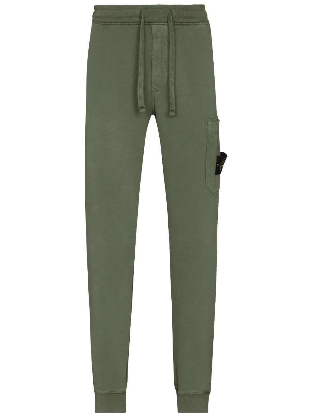 tapered drawstring track pants - 1