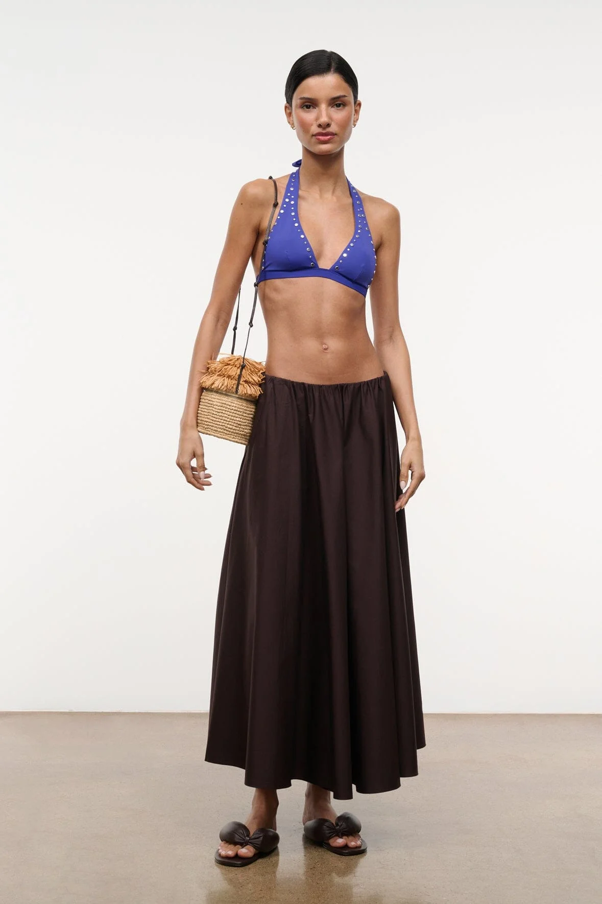STAUD MILANO SKIRT EARTH - 1