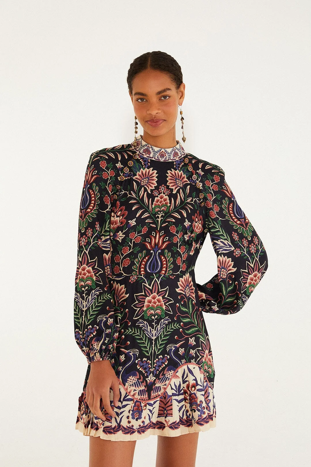 Black Marvelous Garden Lenzing™ Ecovero™ Mini Dress - 1