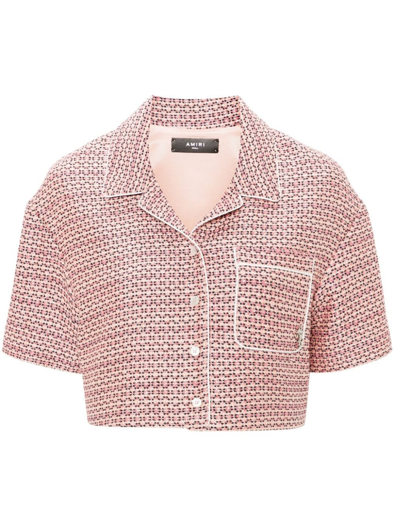 bouclé cropped shirt 1