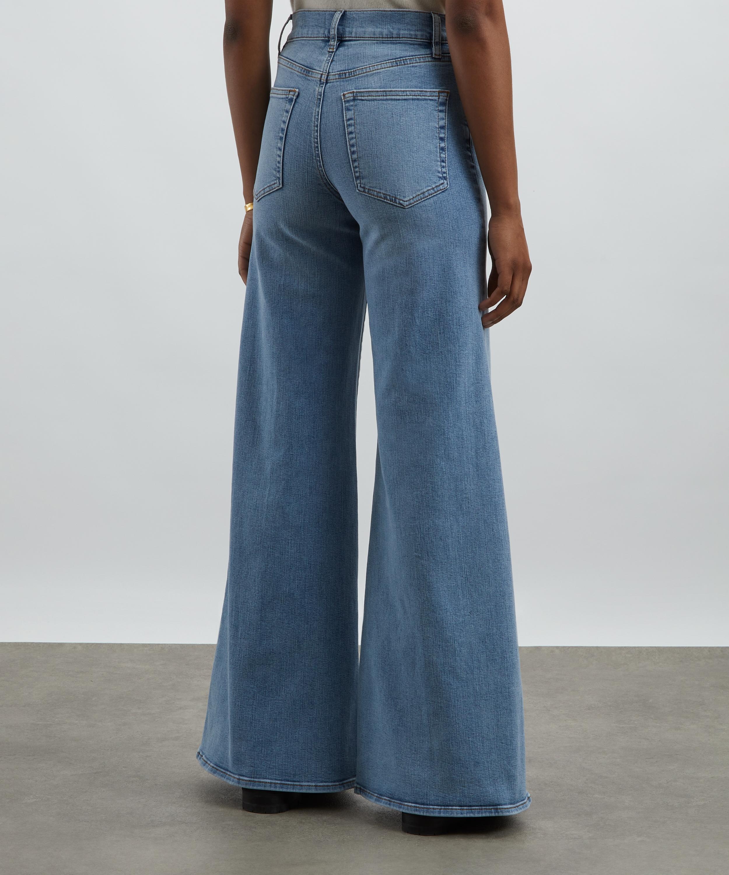 Le Palazzo High-Rise Wide Leg Jeans in Lark - 4