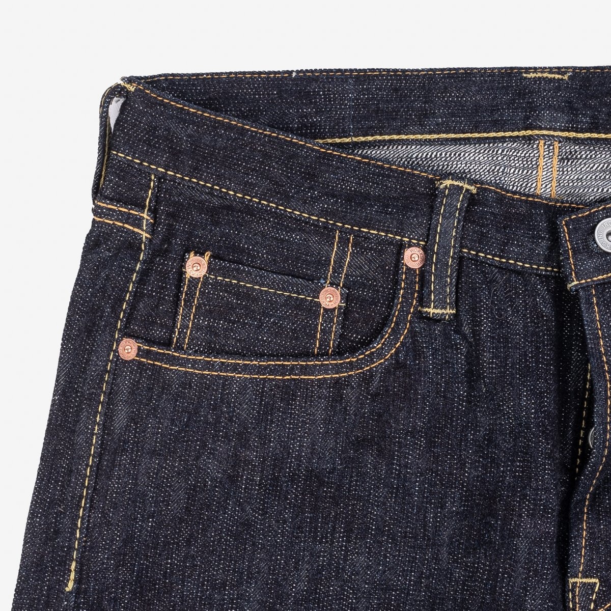 IH-666S-SLB 16oz Slubby Selvedge Denim Slim Straight Cut Jeans - Indigo - 6