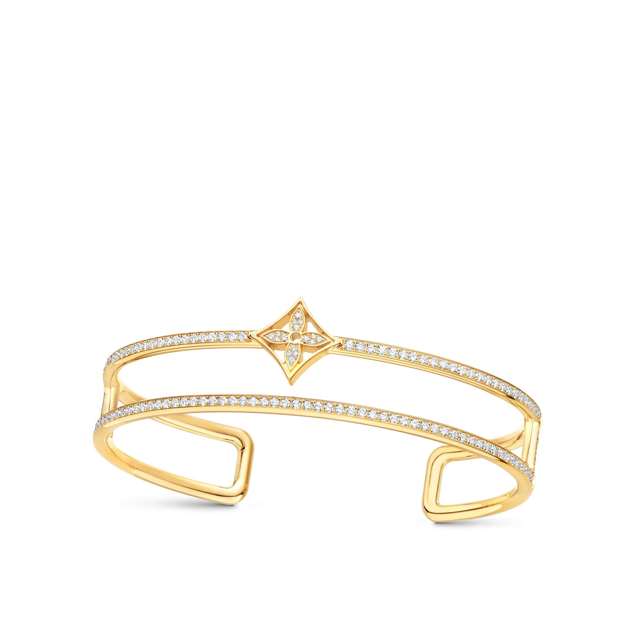 Idylle Blossom Two-Row Bracelet, Yellow Gold And Diamonds - 1